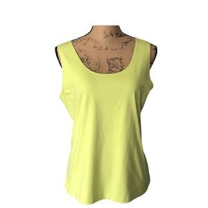 Chico’s Neon Green scoop neck tank